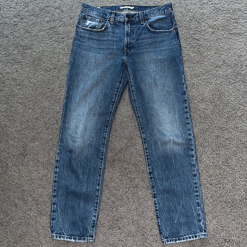 LEVI'S BIG E MIDDY STRAIGHT MEDIUM WASH WOMEN'S BLUE JEANS - Mid Rise - W30 L31